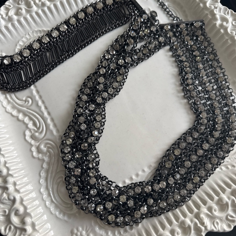 Coldwater Creek Statement Necklace & Bracelet Set